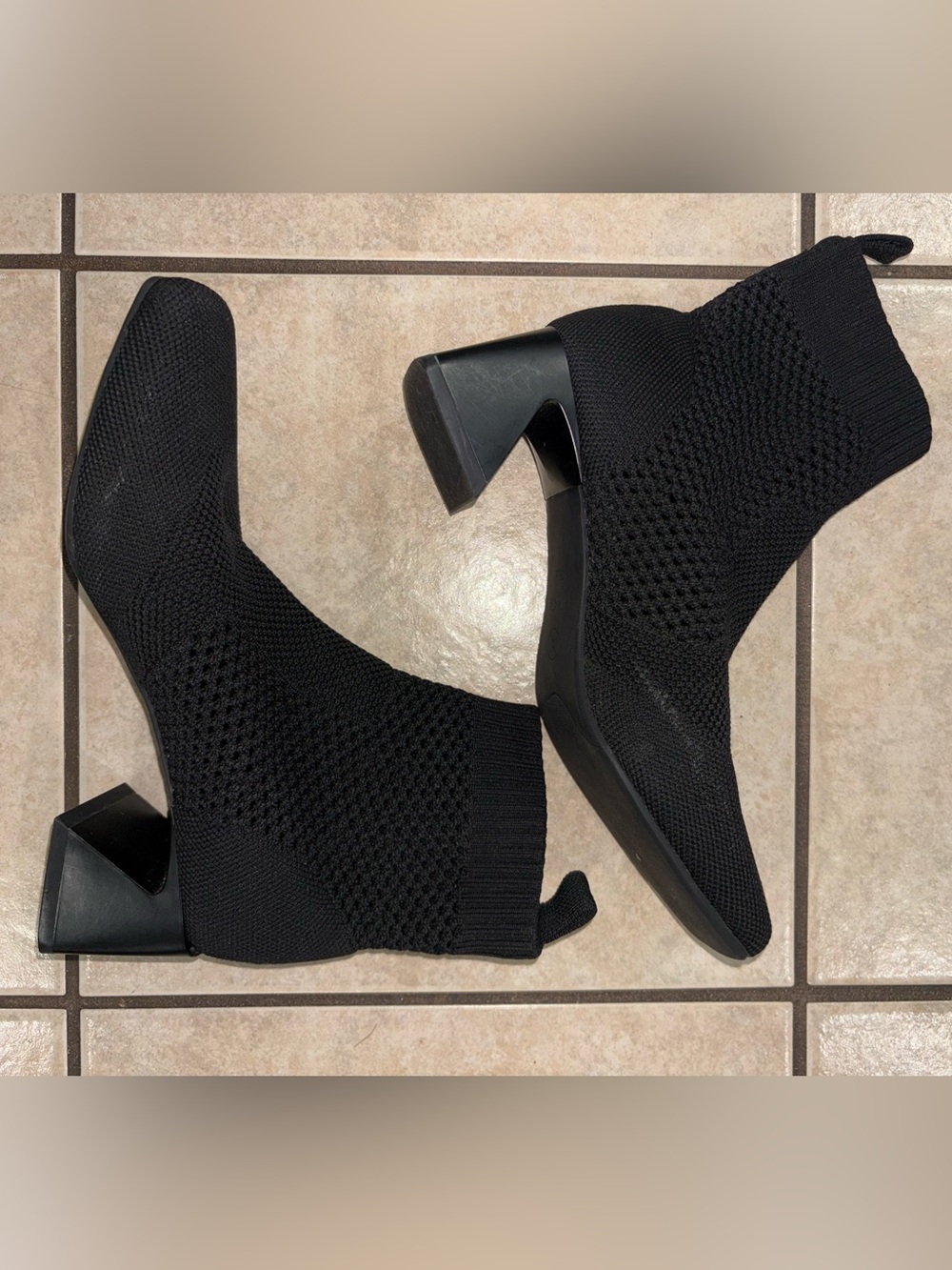 Vivaia Knit Sock Boots with Block Heel 35.5